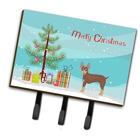 Carolines Treasures Miniature Fox Terrier Christmas Tree Leash or Key Holder CK3474TH68